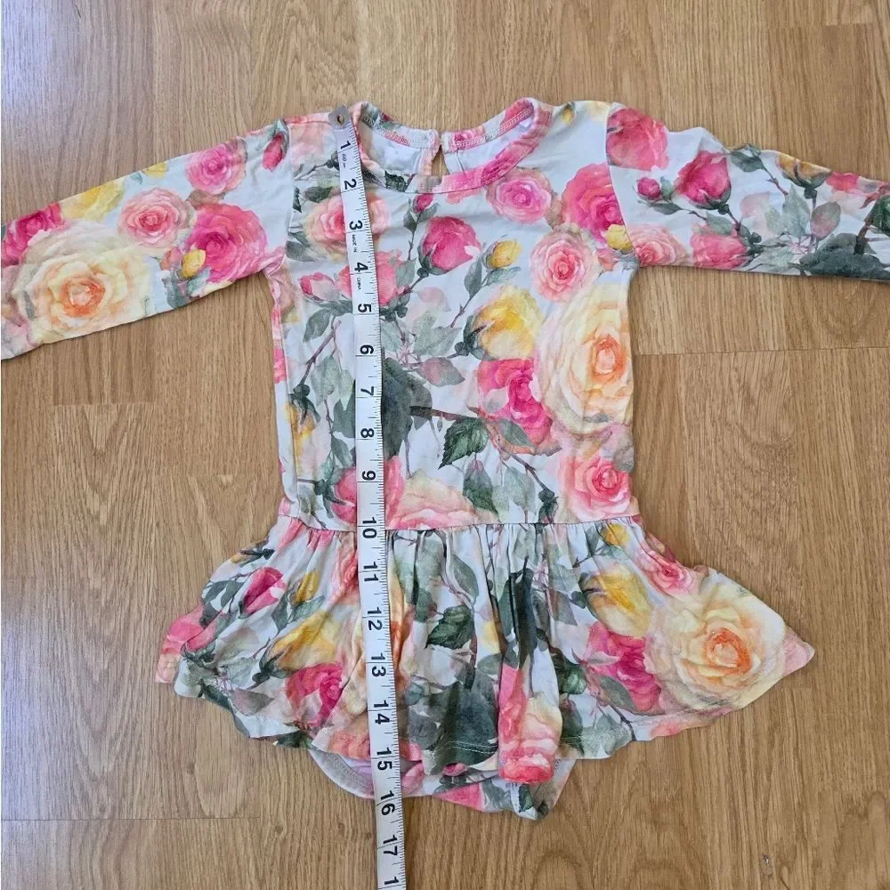 Little Bum Bums Natural Bamboo Ruffle Dress Sz 18-24 Months